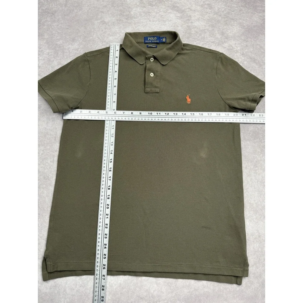 Polo‎ Ralph Lauren Polo Shirt Mens Medium Custom Slim Fit Embroidered Pony